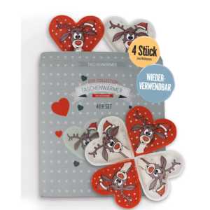 Calentadores de Manos y Pies con Forma de Reno de Didi, Juego de 4 - Product Image 1