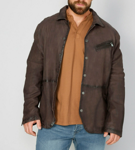 Chaquetas de cuero personalizadas de buena calidad 2025 chaqueta de cuero de invierno para hombres a la venta chaquetas de moda cómodas - Product Image 4