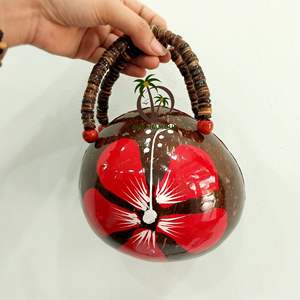 MINI sac à main écologique en coquille de noix de COCO, sac fait à la main en matériau naturel pour dames COCO - ECO - Product Image 5