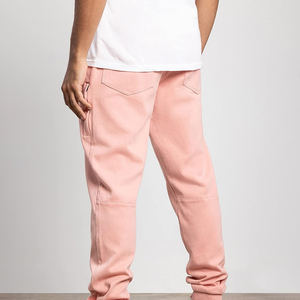 Pantalones ajustados informales para hombre 100% algodón transpirable medio recto personalizable Marca Diseño de Moda teñido liso OEM ODM Bienvenido - Product Image 2