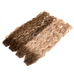 Professional Curly Genius Indian Remy Hair Machine Double Weft <b>Extensions</b> <b>Micro</b>-Link Attachment Double Drawn Ends Chemical - Product Image 3