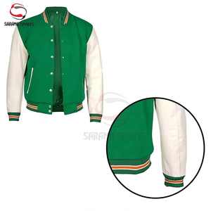 Chaqueta Varsity de Béisbol para Hombre, Estilo Urbano, con Mangas de Cuero, Personalizable, Precios al por Mayor, Temporada de Invierno - Product Image 6