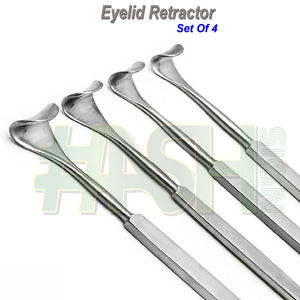 Kit de cirugía ocular Desmarres oftálmica, Juego de 4 piezas de retractores de párpados romos de tapa superior, base de instrumentos quirúrgicos - Product Image 4