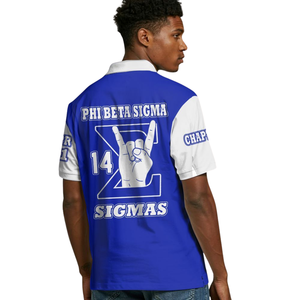 Camiseta Polo Phi Beta Sigma 1914, Algodón Piqué 220 GSM, Bordado Chenille, Divine Nine, Fraternidad Griega, Ropa Universitaria Vintage - Product Image 5