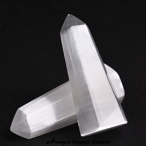 Torre de cristal de selenita, punto de obelisco para curación y equilibrio de Chakras, ágata de piedras preciosas de alta calidad, venta al por mayor - Product Image 3