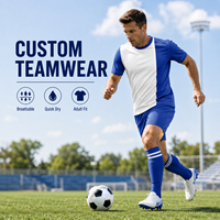 Ensemble de football personnalisé pour adultes, imprimé animal, manches courtes, respirant, uniforme d'équipe, vêtements d'entraînement, vente en gros, kit de maillot de sport personnalisable