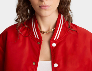 Chaqueta universitaria gruesa de gran tamaño hecha a medida, venta al por mayor, precio barato, Top corto, abrigo de béisbol, chaquetas universitarias para mujer - Product Image 2