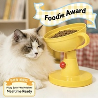 Gamelle surélevée en plastique pour chat, forme trophée, bols de nourrissage surélevés pour chiens et chats, fournitures d'alimentation pour animaux de compagnie, vente en gros de plats