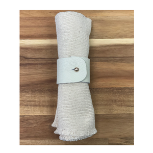 Rond de serviette en cuir noir de qualité supérieure fait à la main forme ronde pour une taille personnalisée au meilleur prix - Product Image 3