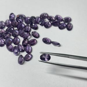 Pierre d'Alexandrite de laboratoire pour la fabrication de bijoux, pierres précieuses d'Alexandrite en vrac, vente chaude, coupe ovale, création en laboratoire - Product Image 4