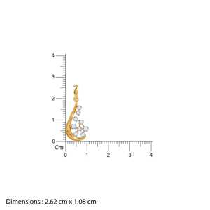 Heer by GIVA Gold Whisper Drop Lab-Colgante de diamantes cultivados-Encantos de diamantes de lujo - Product Image 5