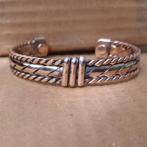 Brazaletes de cobre Nueva llegada 2024 Pulsera de cobre hecha a mano Brazalete de cobre sólido puro - Product Image 1