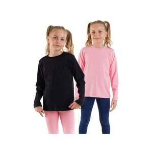 เดโนคิดส์ CFF-25S1-135 ชุดเสื้อผ้าเด็กผู้หญิง 2 ชิ้น สีดำและชมพู แขนยาว ผ้าฝ้ายเจอร์ซีย์ สไตล์ลำลอง เสื้อยืด - Product Image 1