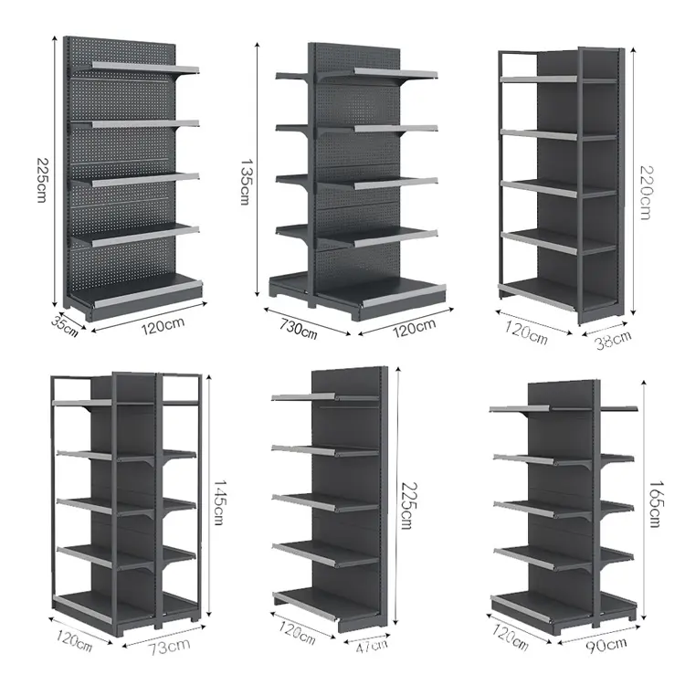 Mercearia Display Racks Prateleiras para loja varejo Prateleira supermercado Cremalheira prateleiras gôndola