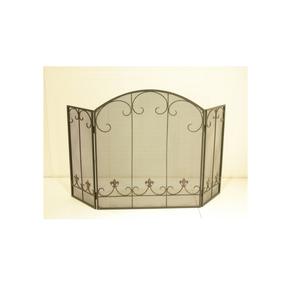 Écran de cheminée, écrans de cheminée pliables en fer forgé à 3 panneaux pour bois - Product Image 1