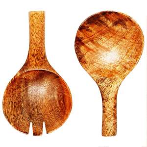 Juego de Servidores de Ensalada Modernos de 11 Pulgadas Recubiertos de Resina, Hechos en India, Ecológicos, Aptos para Lavavajillas, Utensilios de Cocina para el Hogar - Product Image 1