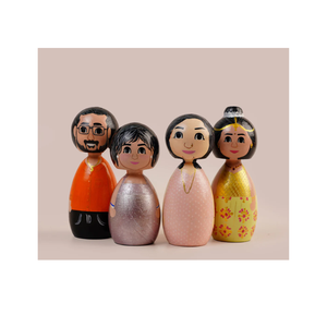 Nouvelle poupée en bois 100% naturelle pour enfants, artisanat coloré, prix bas - Product Image 1