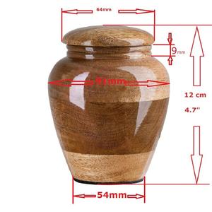 Fournitures funéraires Urne funéraire en bois d'acacia Fabricant de gros Urnes funéraires en bois pour adultes - Product Image 3