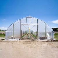 10x30m Légumes Tomate Tunnel Gothique Serre Polycarbonate Galvanisé cadre en acier Film Personnalisé Serre Agricole Kit