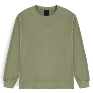 Sudadera con forro de algodón/poliéster pesado personalizada para hombre, moda, cuello redondo, teñido liso, Color sólido, transpirable, de secado rápido para invierno - Product Image 1