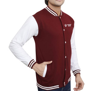 เสื้อแจ็คเก็ตฤดูหนาวแขนยาวผู้ชายคุณภาพสูง ดีไซน์ใหม่ คอตั้ง สไตล์ Letterman โลโก้ด้านหน้า ลำลอง กันลม - Product Image 2