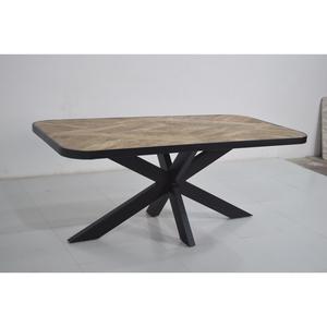 Mesa de centro convertible Industrial moderna, tapa de Mango sólido, acabado de hierro, diseño de pata de araña extensible para el hogar, oficina, sala de estar - Product Image 6