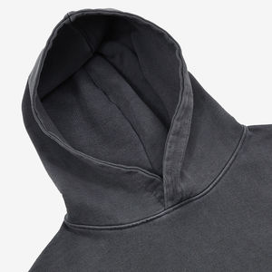 Vente en gros de sweats à capuche vierges personnalisés coupe régulière col à capuche grande taille lavage à l'acide sweats à capuche pour hommes design de logo personnalisé mode de rue - Product Image 2