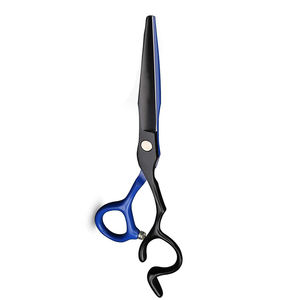 Tijeras de corte de pelo de diseño personalizado, tijeras de salón de belleza hechas de acero inoxidable azul y negro para salón - Product Image 6