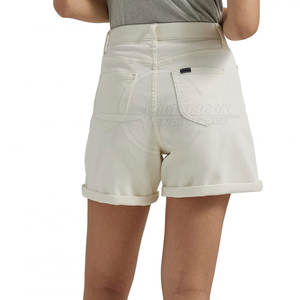 Styles 2025 Logo personnalisé coton femmes jean Shorts avec poches différentes couleurs doux lâche été Shorts - Product Image 3