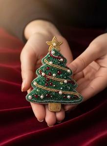 Adorno Navideño de Cuentas Bordadas para Bolso y Llavero para Coche, Adornos Navideños Colgantes de Cuentas de glowin fashion - Product Image 6