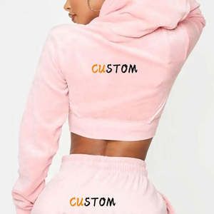 Survêtement coupe-vent deux pièces ensemble court veste zippée survêtement survêtements unisexe ensemble 2 pièces - Product Image 2