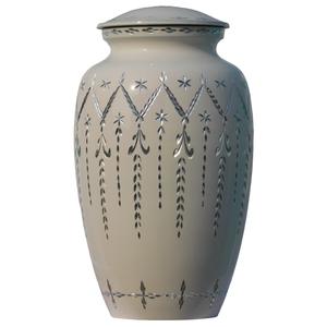 Urnas de cremación para adultos de aluminio con corte de diamante con urnas funerarias de metal con acabado de mármol rojo para cenizas humanas - Product Image 2