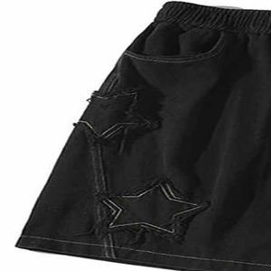 Shorts courts unisexes en coton éponge 100% coton, personnalisés, style hip-hop, peints, de haute qualité, effet délavé à l'acide. - Product Image 6