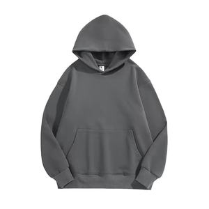 Sudadera con capucha cuadrada personalizada para hombre, poliéster/algodón, ajuste extragrande, impresión Digital, ropa de invierno bordada, 340g - Product Image 4