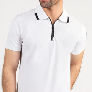 100% coton fait tenue décontracté à manches courtes coupe régulière hommes Polo/Direct usine fait respirant matériel hommes Polo - Product Image 2