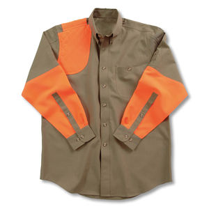 Chemises boutonnées de chasse AOP décontractées en plein air Chemises Blaze orange Chemises de tir à séchage rapide à manches longues pour hommes - Product Image 1
