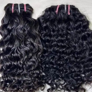 Extensions de cheveux humains vierges Remy non traités de haute qualité, vague profonde lâche, trame naturelle, prix bas, exportateur indien de CHEVEUX - Product Image 4