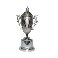 Coupe de trophée en métal argenté durable pour marathon, cyclisme, événements sportifs en plein air
