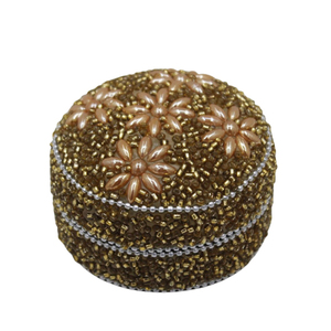 กล่องอลูมิเนียมและลูกปัดกลมพร้อมฝาปิดกล่องเครื่องประดับหลากสีสำหรับเก็บของในบ้านและห้องนอน - Product Image 2