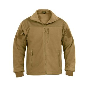 Veste d'hiver pour homme, noire, à manches longues, en polaire respirante, coupe-vent, avec col montant, vêtements de sport d'extérieur, taille adulte - Product Image 4