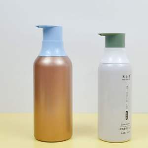 Flacon de shampooing en plastique PET de 760 ml et 500 ml avec bouchon pompe, impression sérigraphique pour lotion corporelle et gel douche, emballage cosmétique - Product Image 3