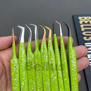 Pince à épiler professionnelle en fibre d'acier durable, outils d'extension de cils personnalisés, pince à épiler de précision à pointe pointue, vente en gros - Product Image 5