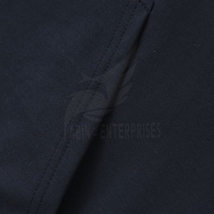 Men's <b>Navy</b> Blue Hooded <b>Sweatshirt</b> Raglan Sleeve Solid Color Front Logo Pocket Casual Regular Fit Autumn Wear - Product Image 5