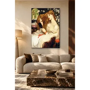 Fida Rossetti Lady Lilith peigne ses cheveux, impression sur toile - Product Image 3
