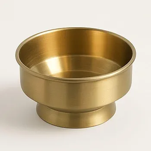 ชามทองแดงเคลือบทองคุณภาพสูงสำหรับสลัดขนมหรือผลไม้พร้อมชามทองแดงจากอินเดียขายส่ง - Product Image 1