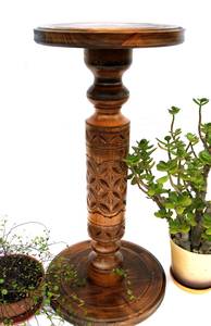 Grand support de jardinière en bois sculpté à la main grand support de fougère d'intérieur piédestal en bois dur pour la décoration intérieure Pots de fleurs et jardinières cadeau pour la maison - Product Image 5