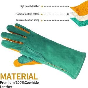 Gants de travail robustes pour la construction, le jardinage, en cuir de vachette, revêtement en latex et nylon, gants de sécurité chauffants et protecteurs - Product Image 2