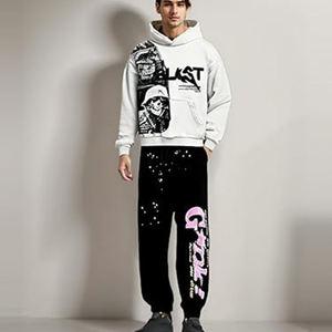 Sudadera con capucha lavada con ácido retro para marcas, lavada con ácido de peso pesado Sudadera con capucha, sudadera con corte cuadrado 500GSM con bolsillo de canguro - Product Image 2