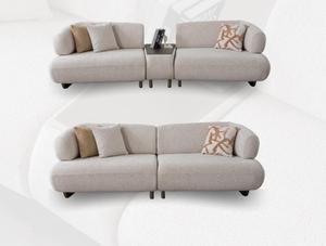 Chesterfield Modern Three Seat Sectional <b>Sofa</b> Set Convertible Extendable Reclining Removable Velvet Boucle Upholstery Mall - Product Image 6