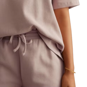 Conjunto de camiseta y pantalón corto informal personalizado en diferentes colores y estilos al por mayor para mujer comodidad de algodón transpirable al por mayor - Product Image 6